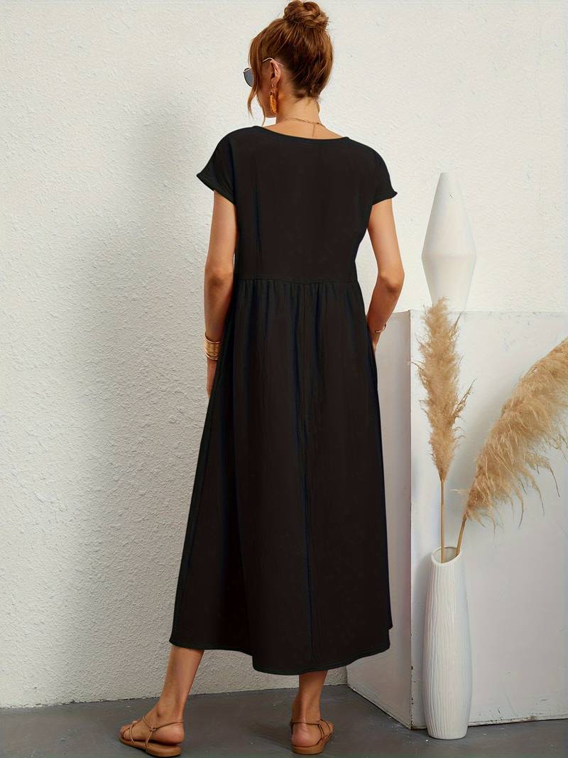 Levoire | Robe Vintage Manches Courtes Été