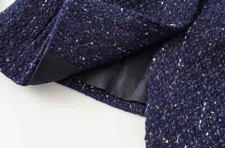 Levoire | Gilet En Tweed Élégant Avec Ceinture