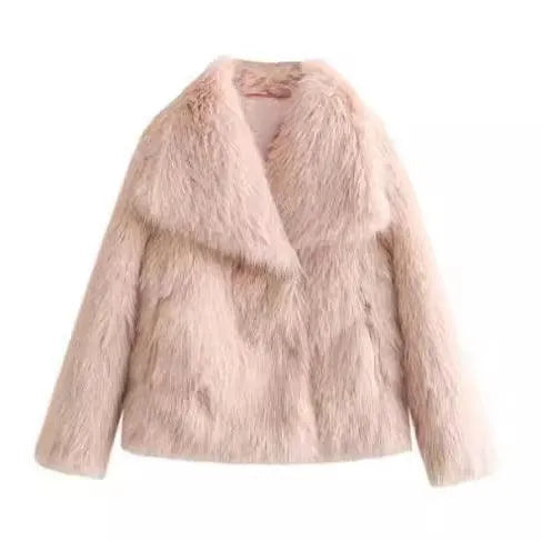 Levoire | Manteau d'hiver en peluche Rosa
