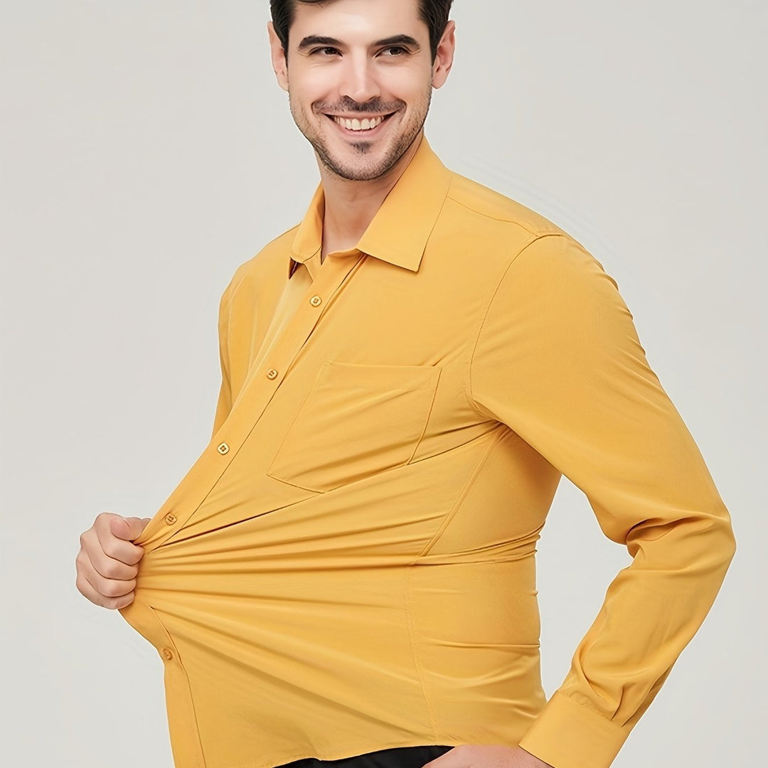 Levoire | Chemise De Business En Coton Respirant Pour Homme Gingembre