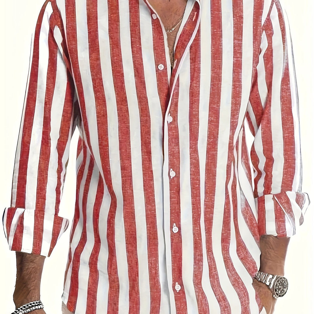 Levoire | Chemise À Manches Longues Rayée Pour Homme