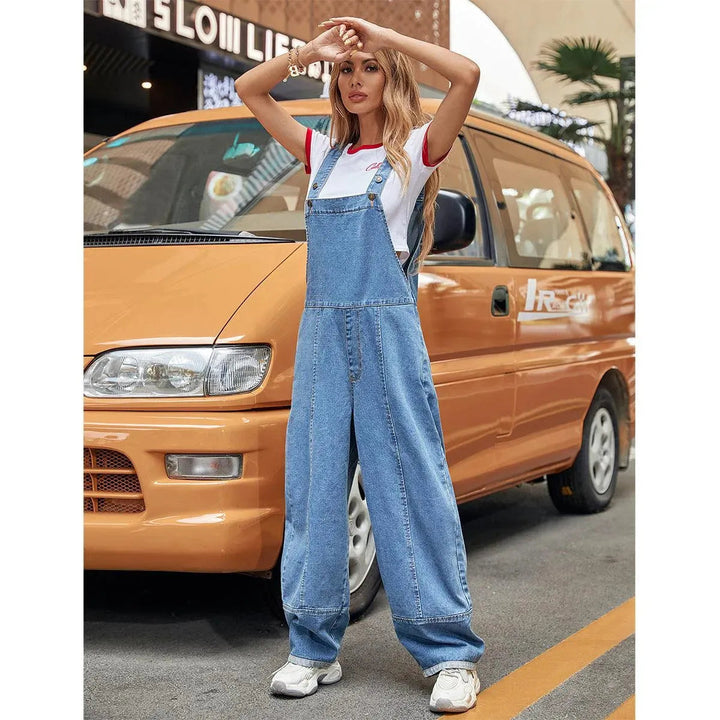 Levoire | Salopette en denim décontractée pour femmes Bleu foncé