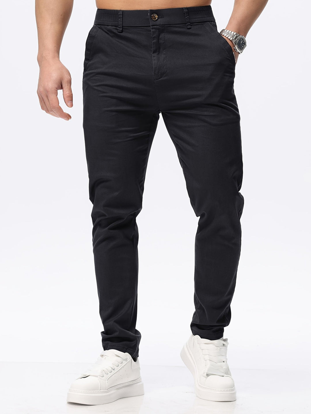 Levoire | Stretch Slim Fit Détente Mélange De Coton Pantalon