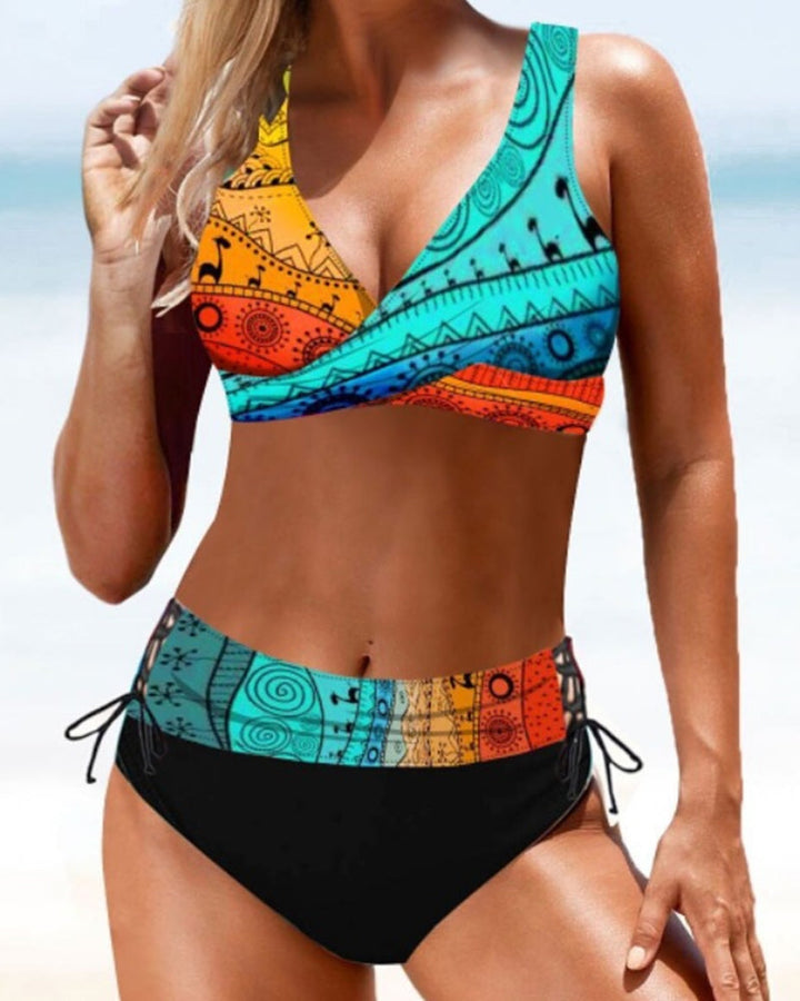 Levoire | Bikini Avec Maillot De Bain Coloré Multicolore