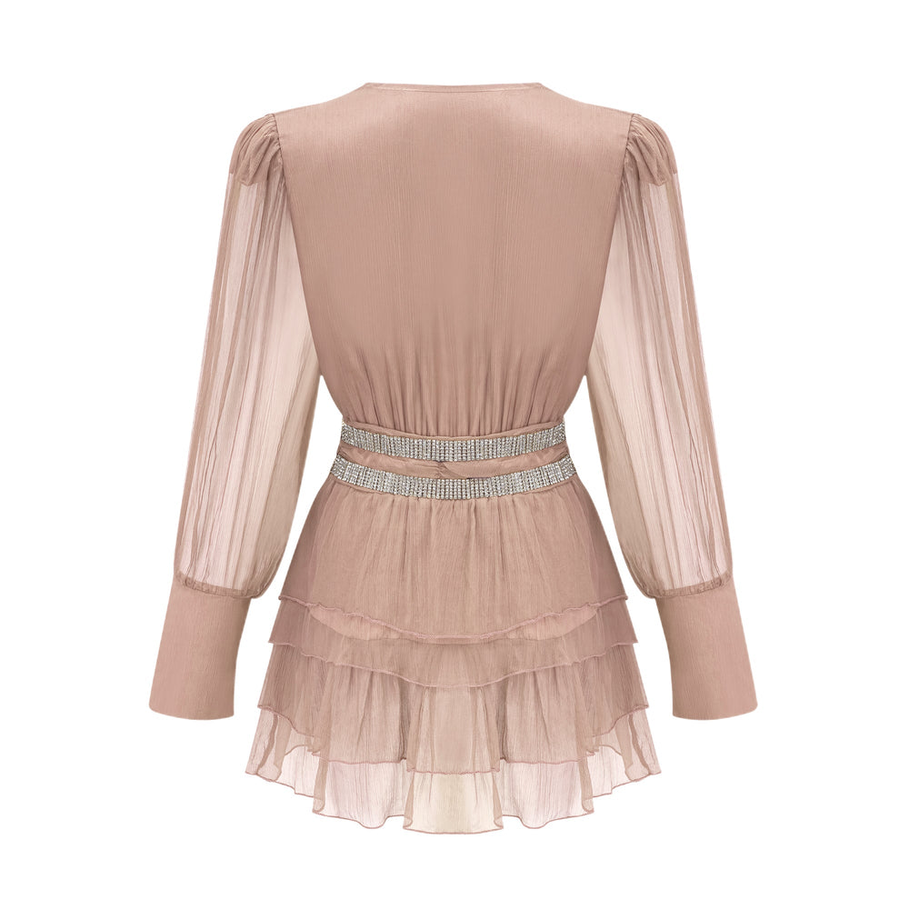 Levoire | Robe Mini En Soie Ornée De Cristaux