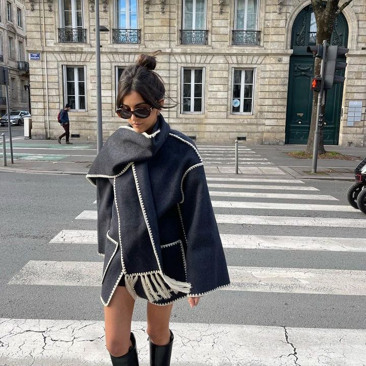 Levoire | Manteau Oversize Avec Écharpe