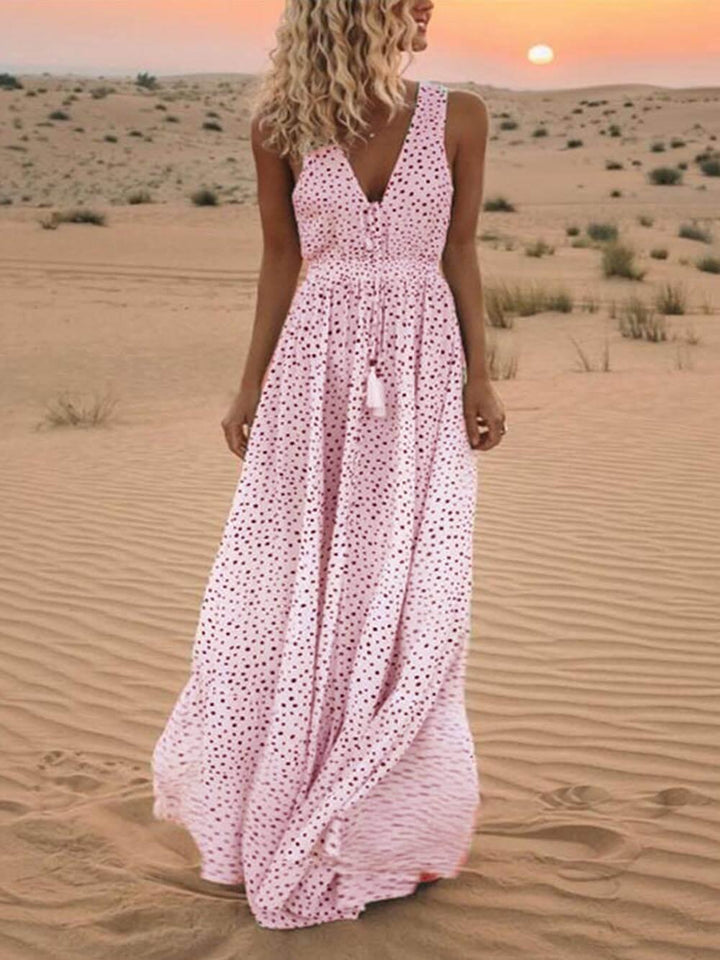Levoire | Robe Maxi Pour Femmes Robe D'Été Élégante Rosa