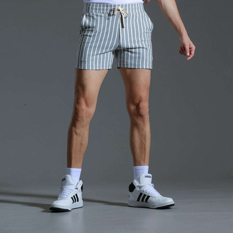 Levoire | Pantalon Court Rayé Gris
