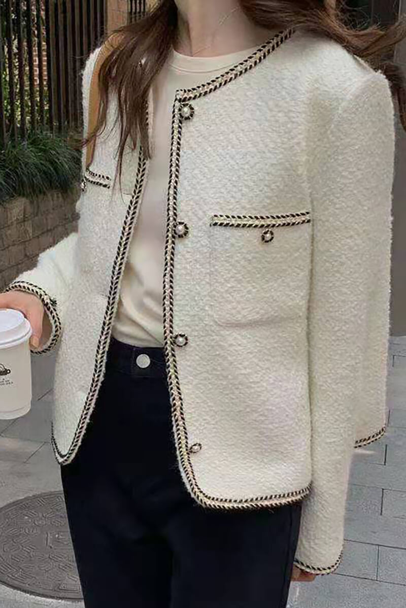 Levoire | Veste En Tweed Brodée En Plusieurs Couleurs Blanc