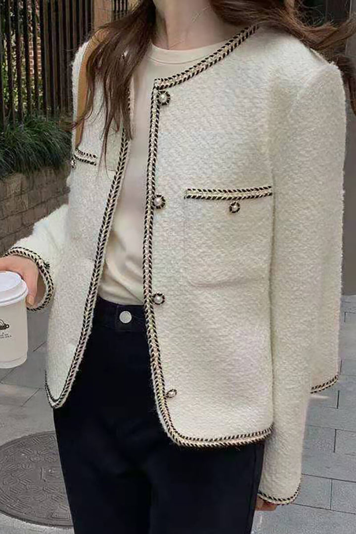 Levoire | Veste En Tweed Brodée En Plusieurs Couleurs Blanc