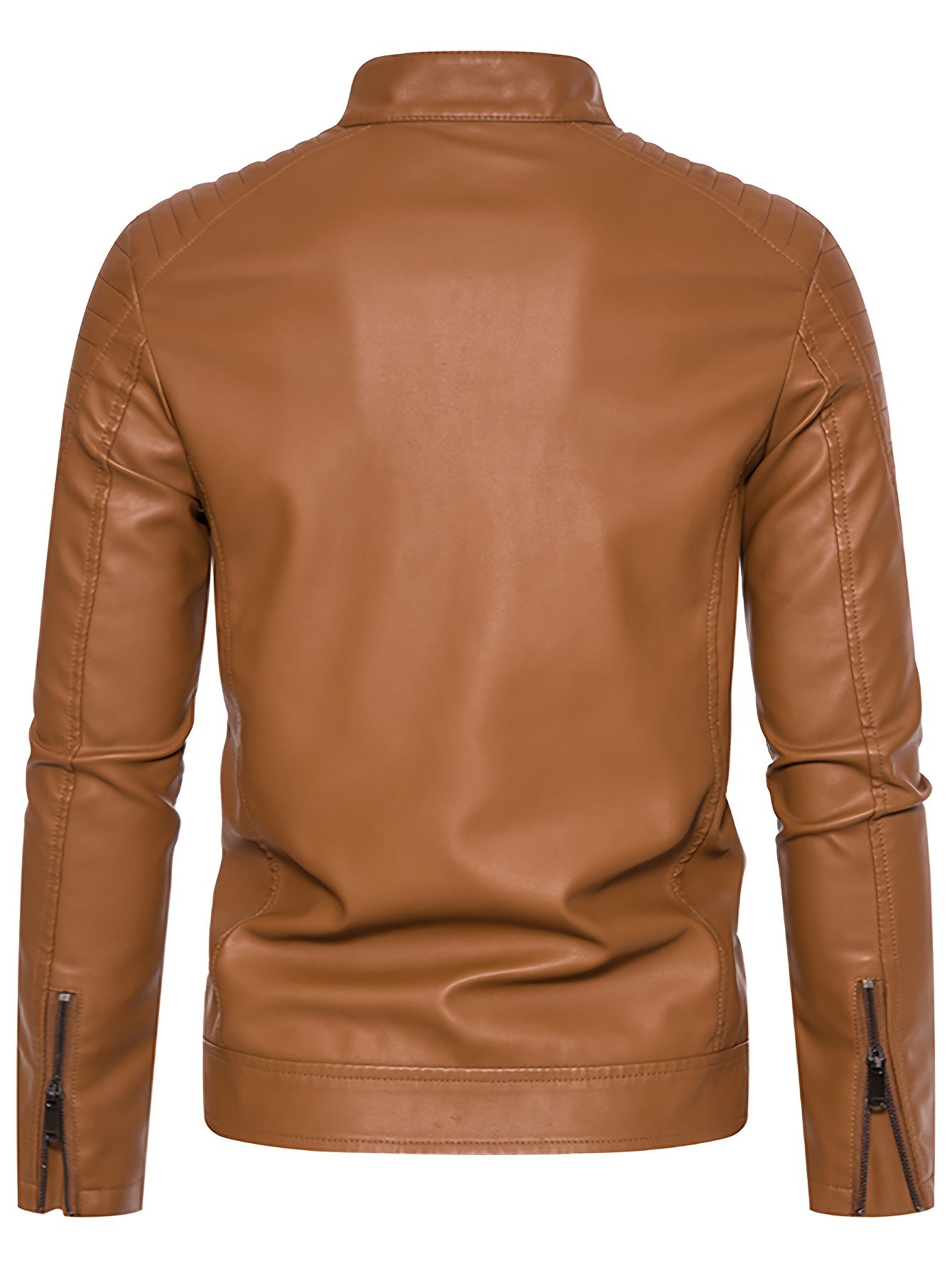 Levoire | Chic Veste D'Été En Cuir Pour Hommes Avec Zip Et Col Montant