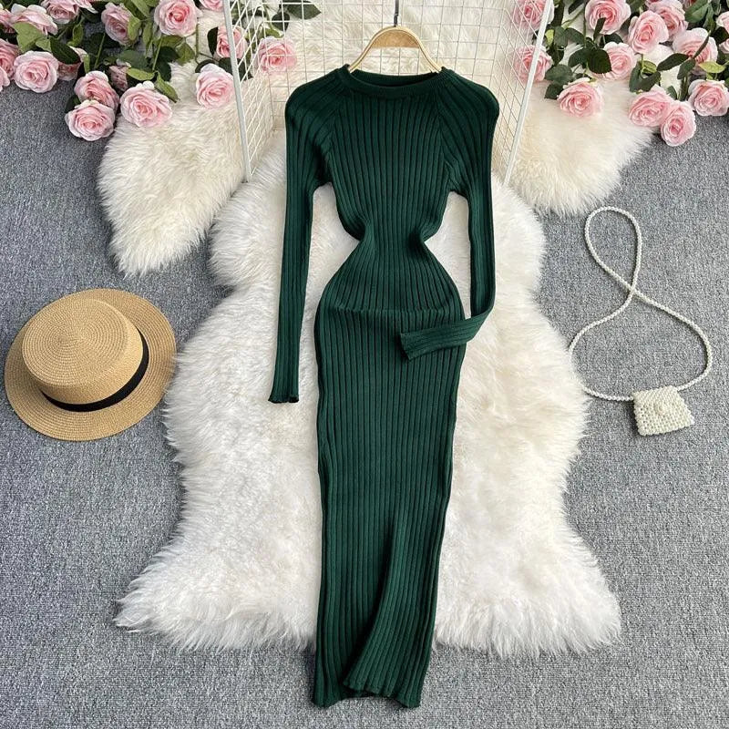 Levoire | Robe sexy Enganched Vert foncé Taille moyenne