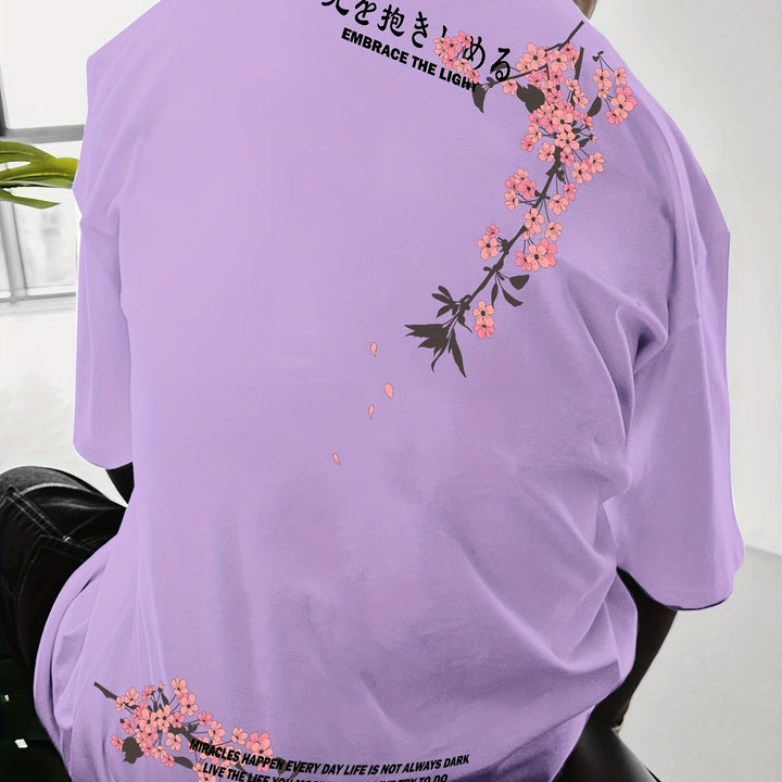 Levoire | Chemise D'Extérieur Pour Hommes Avec Motif De Fleurs De Cerisier