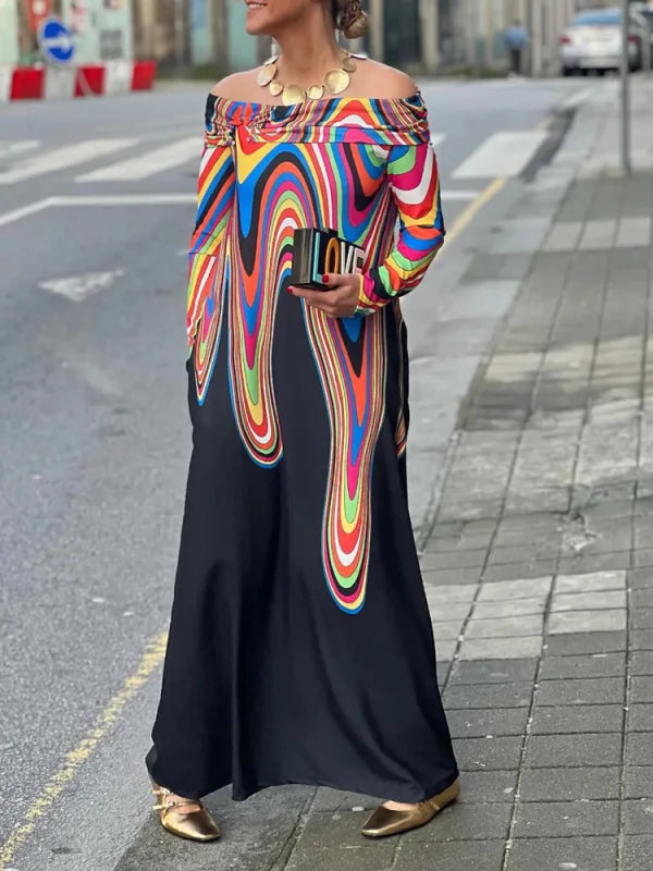 Levoire | Robe élégante à imprimé coloré