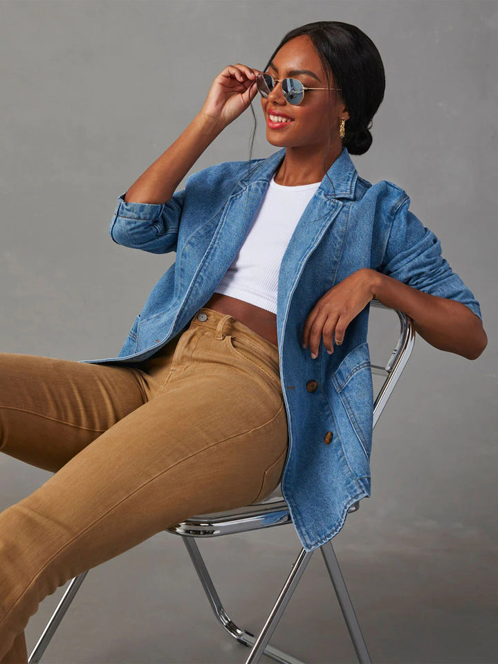 Levoire | Pestyt Bleu Veste En Jean À Manches Longues