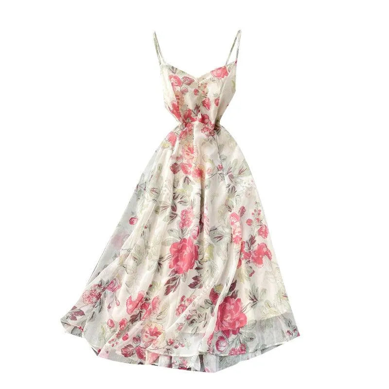 Levoire | Robe imprimée avec jupe longue et ruban