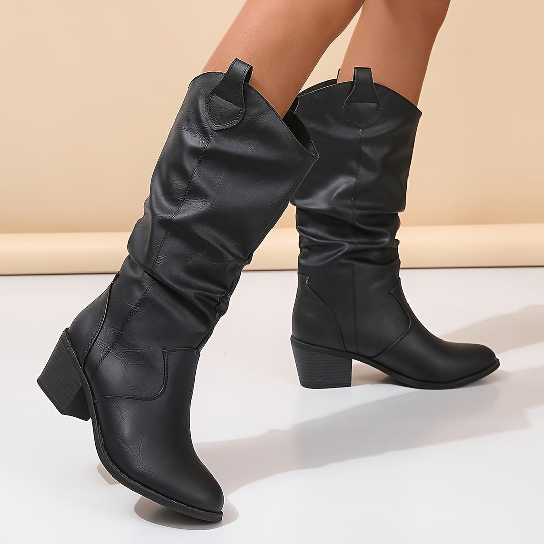 Levoire | Bottes Cowboy Rétro Pour Femmes Noir