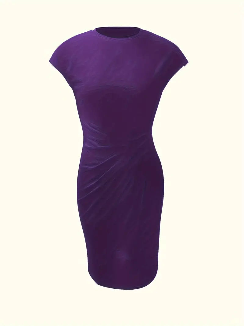 Levoire | Robe Unie Avec Encolure Ronde Et Encolure Ronde