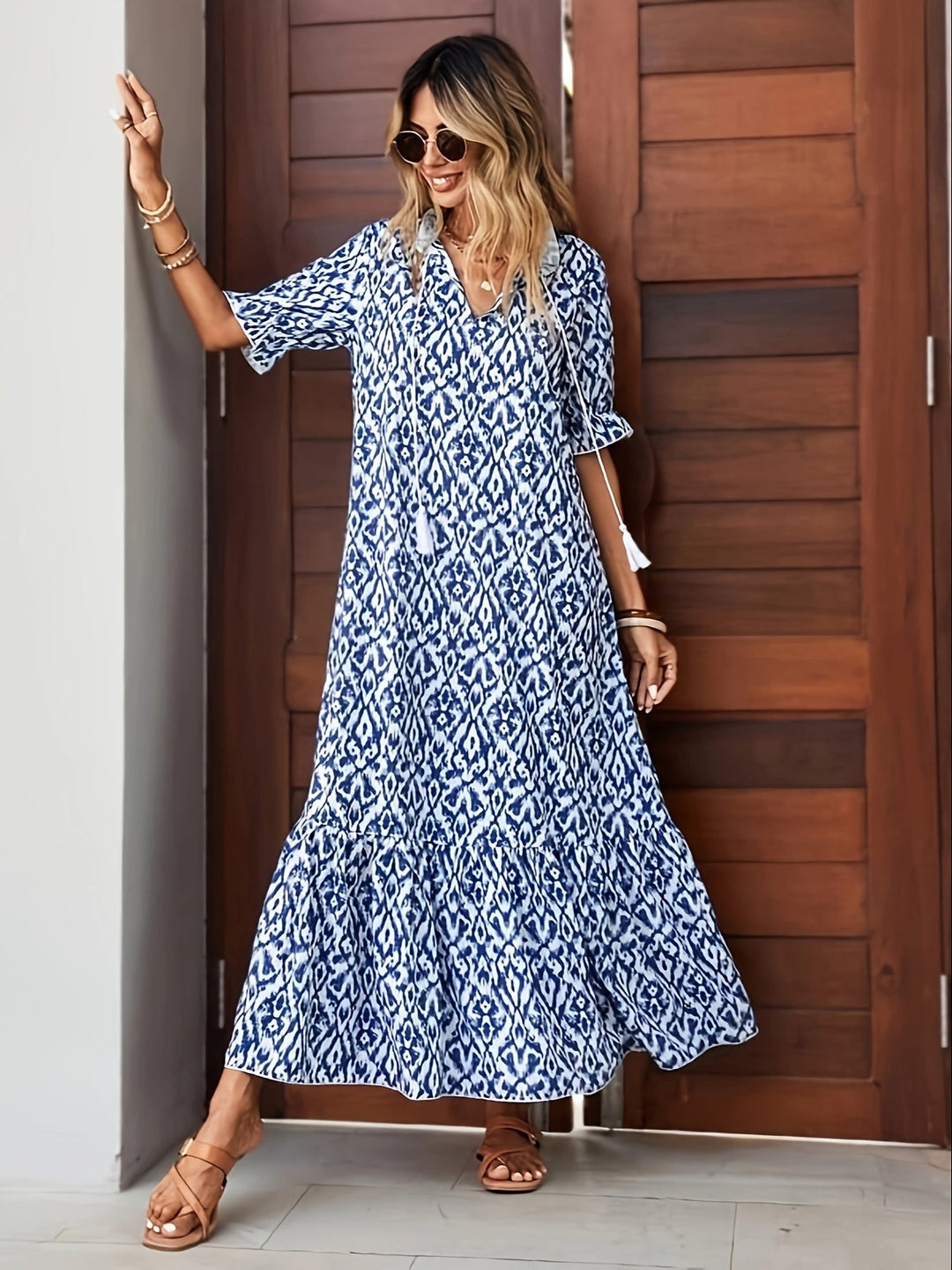 Levoire | Robe cravate à glands pour femme