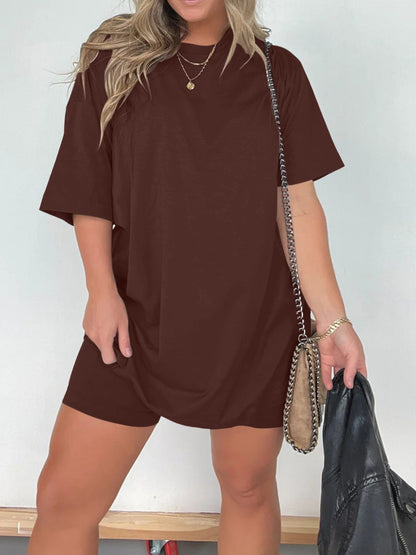 Levoire | Ensemble Deux Pièces Décontracté Ample Pour Femme Marron foncé