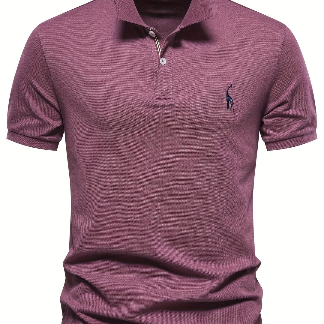 Levoire | Chemise Pour Hommes Unie Avec Motif De Girafe Fuchsia
