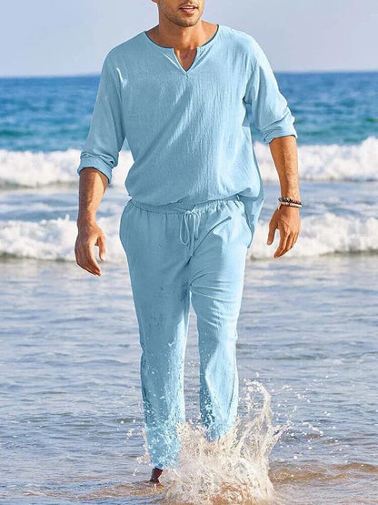 Levoire | Ensemble De Pantalon Et Chemise Confortable Elegant Hommes