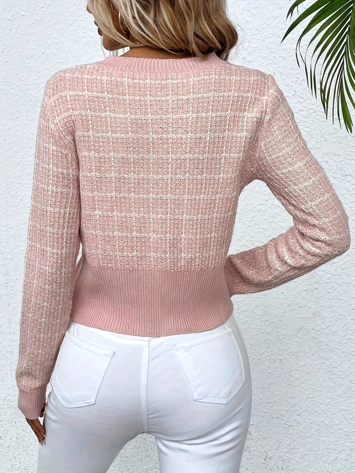 Levoire | Pull En Tricot À Rayures À Manches Longues Avec Boutons Et Poche