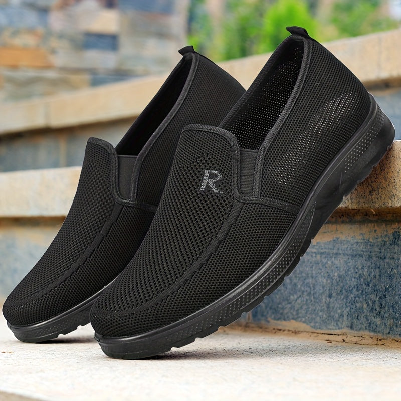 Levoire | Chaussons Pour Hommes En Tissu Avec Un Design Uni Noir