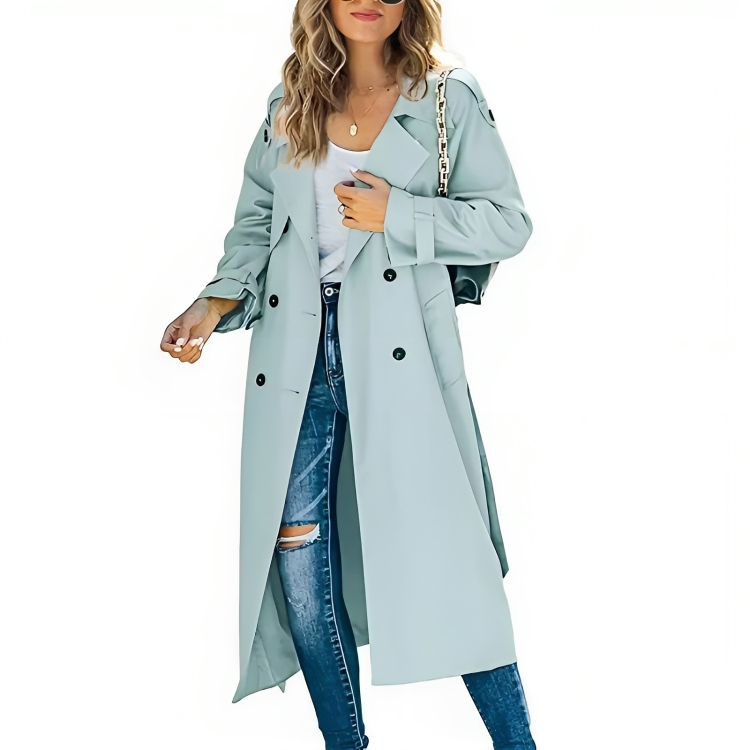 Levoire | Trench-Coat Élégant Pour Femmes Menthe verte