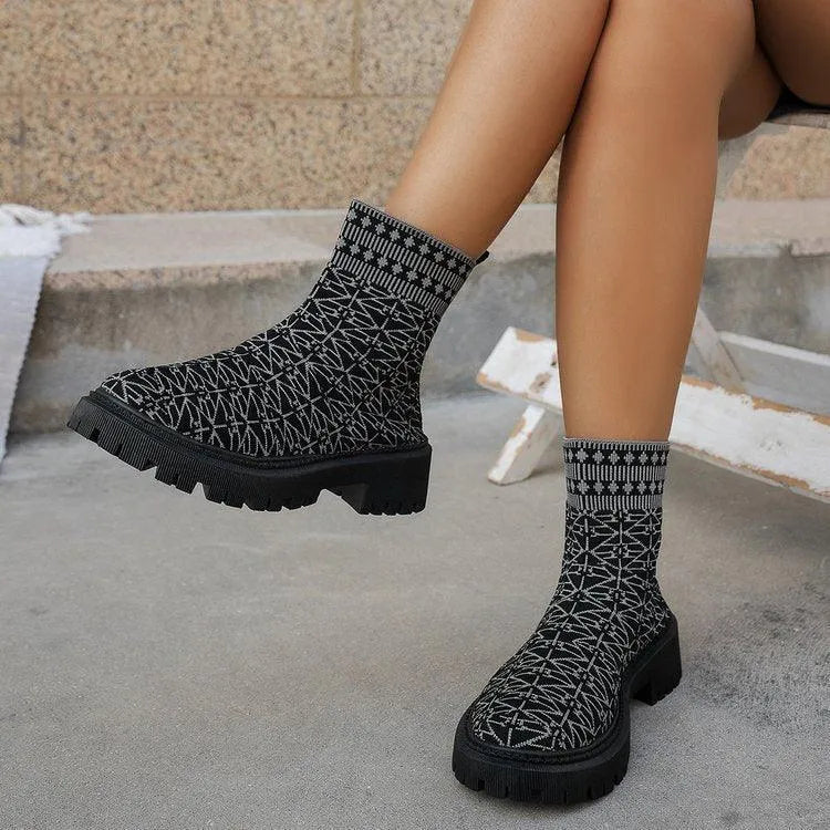 Levoire | Bottes Courtes Femme de Loisirs Noir
