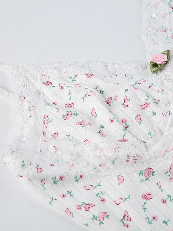 Levoire | Profond V-Cou Pyjama Combinaison Mince