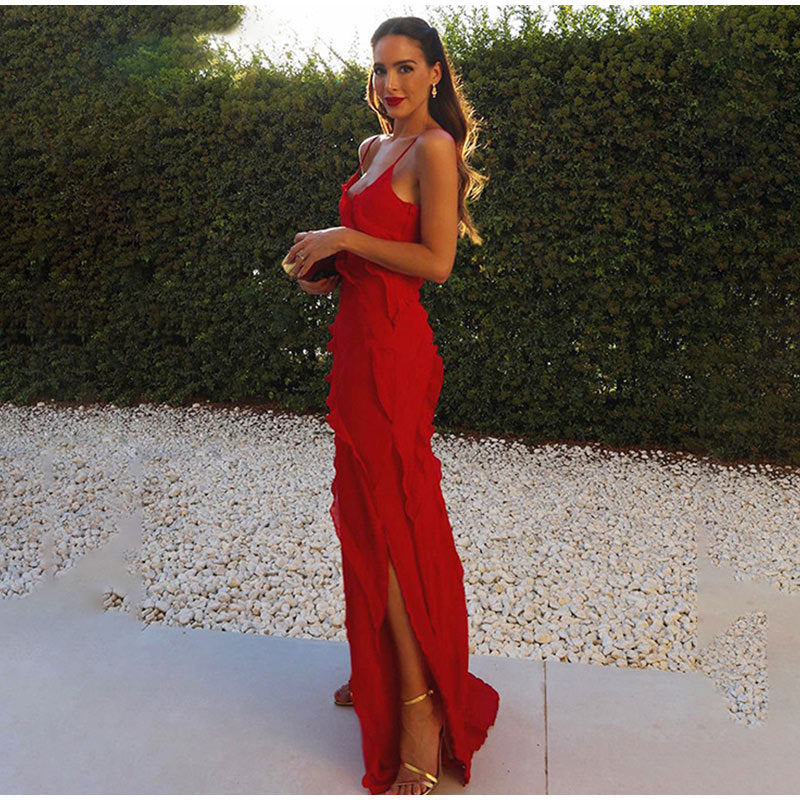 Levoire | Robe Longue Élégante Avec Volants
