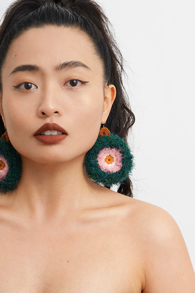 Levoire | Boucles D'Oreilles Rondes En Peluche Macaron