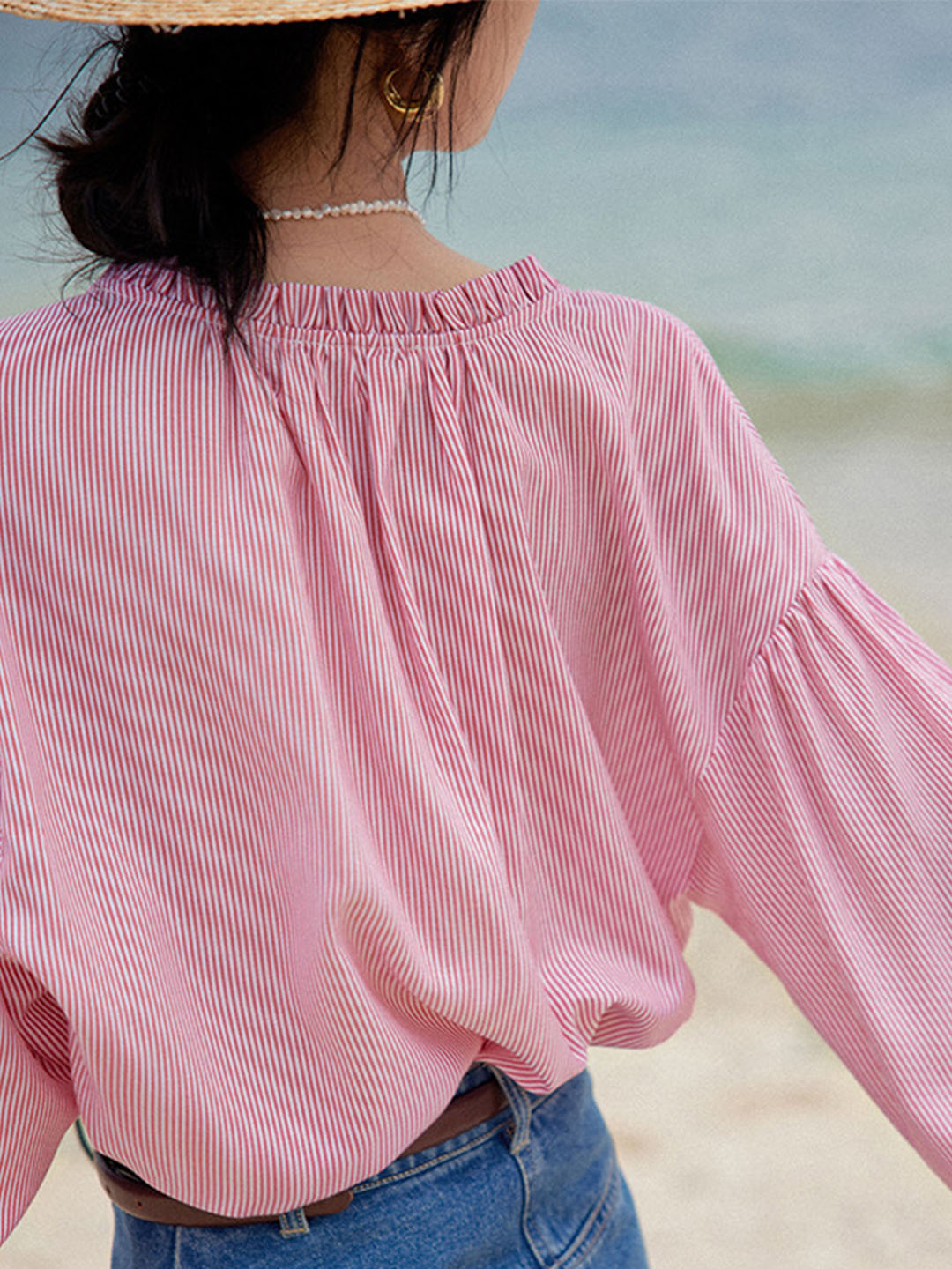 Levoire | Blouse Rayée Élégante