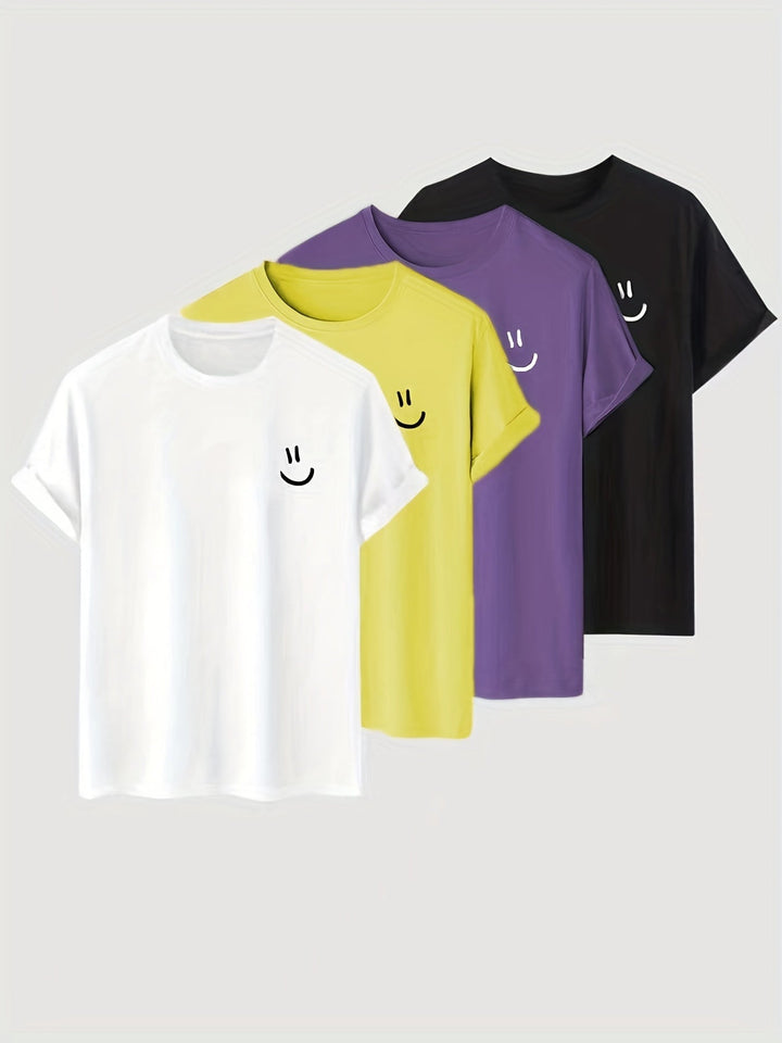 Levoire | Taille 4 T-Shirts Avec Impression Visages Rieurs