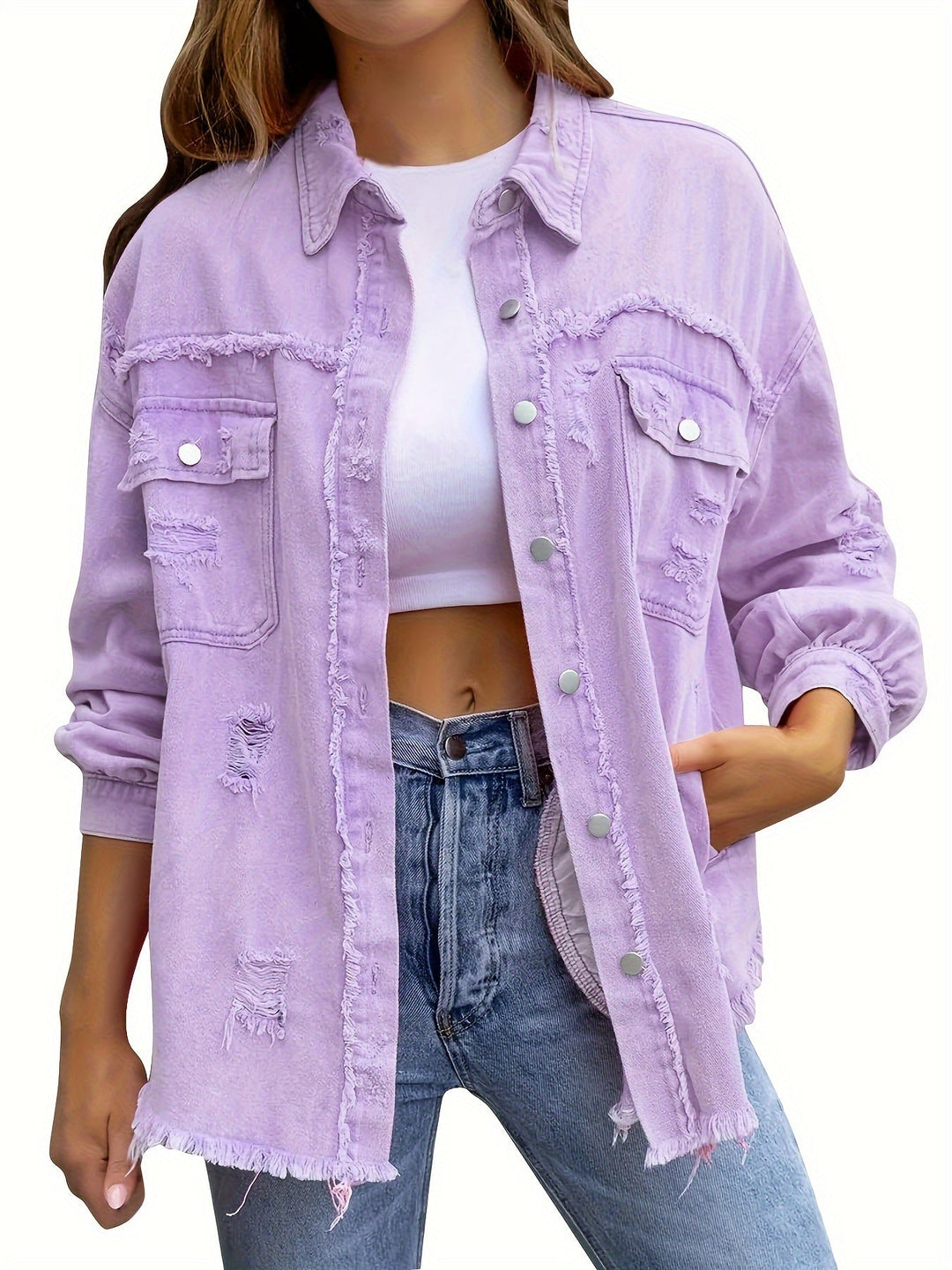 Levoire | Veste En Jean Délavée Élégante Pour Femmes