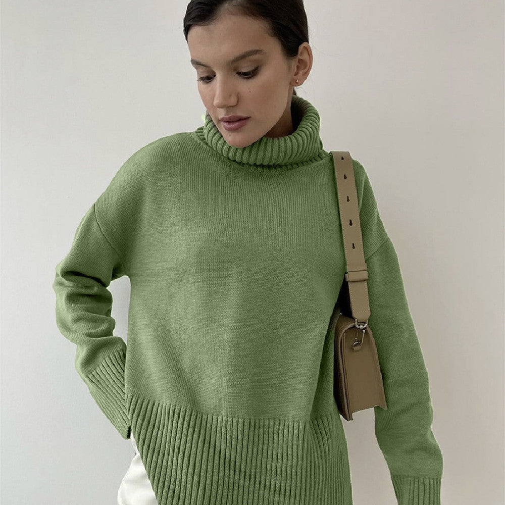 Levoire | Pull-Over En Cachemire Pour Femmes En Tissus Unis D'Automne Vert d'eau