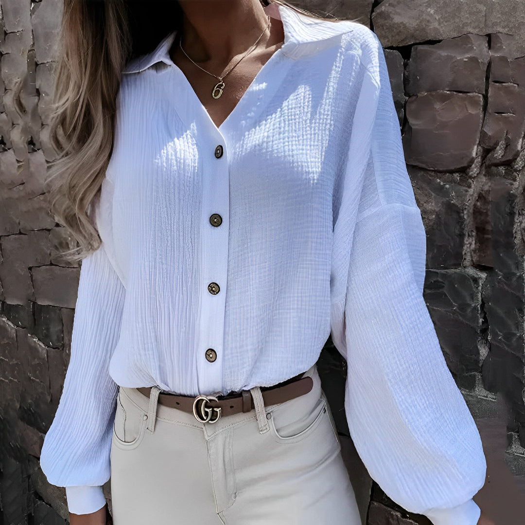 Levoire | Rento Chemise À Manches Longues Avec Boutonnière Blanc