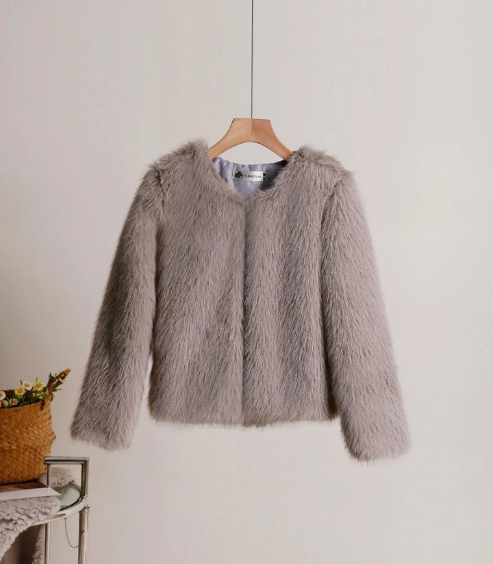 Levoire | Veste courte unie pour femmes Gris
