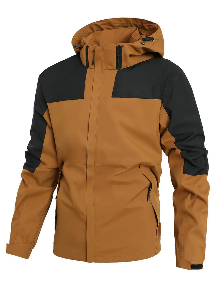 Levoire | Veste Imperméable Avec Capuche, À Manches Longues Et Zip Khaki