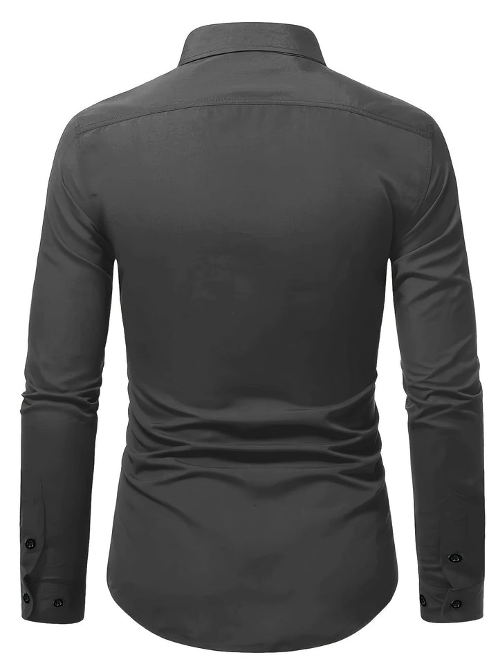 Levoire | Pull-Over Pour Hommes Unicolore Avec Revers Pour Un Look Élégant