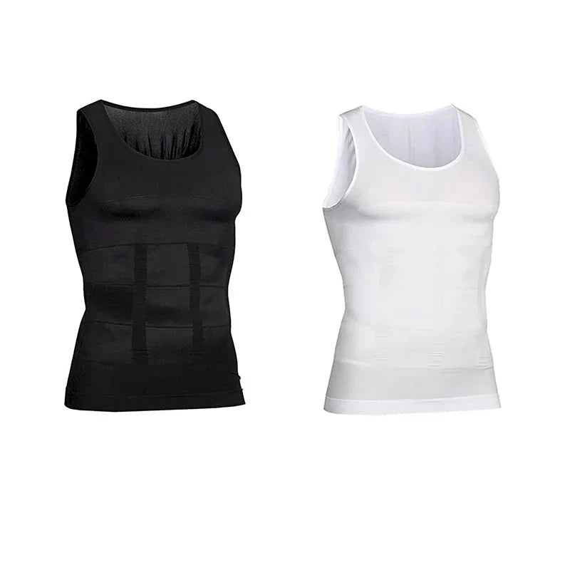Levoire | Body Ajusté Compressif Avec Contrôle Du Ventre Et Design De Sous-Vêtement Invisible Noir et blanc