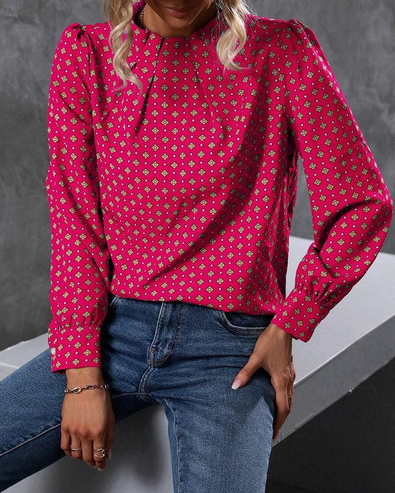 Levoire | Blouse Style Vintage Avec Imprimés
