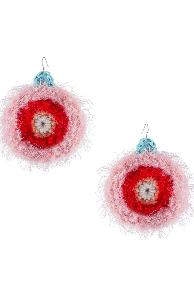 Levoire | Boucles D'Oreilles Rondes En Peluche Macaron