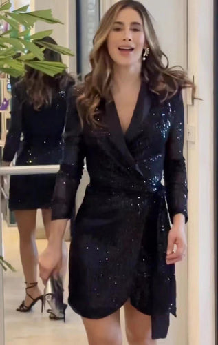 Levoire | Robe Portefeuille Avec Paillettes