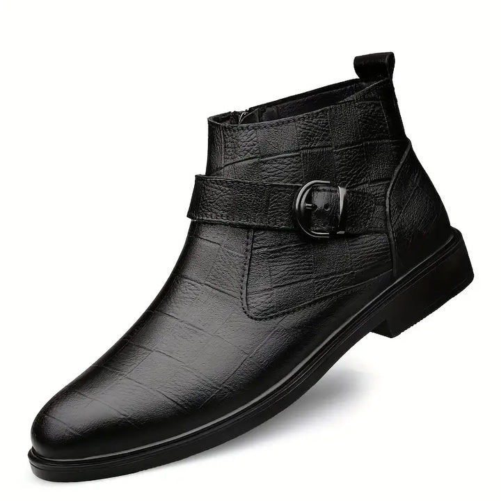 Levoire | Ranger Chaussures En Cuir Pour Hommes Musta