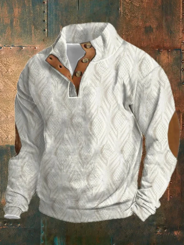 Levoire | Sweatshirt Au Style Rétro Design Décontracté À Boutons
