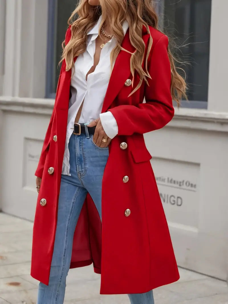 Levoire | Manteau Trench Long Pour Femmes Pour L'Automne Rot