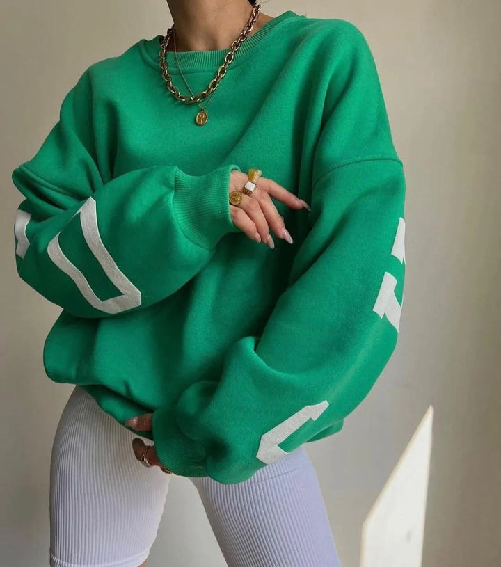 Levoire | Robe en tricot pour femmes avec impression décontractée Vert
