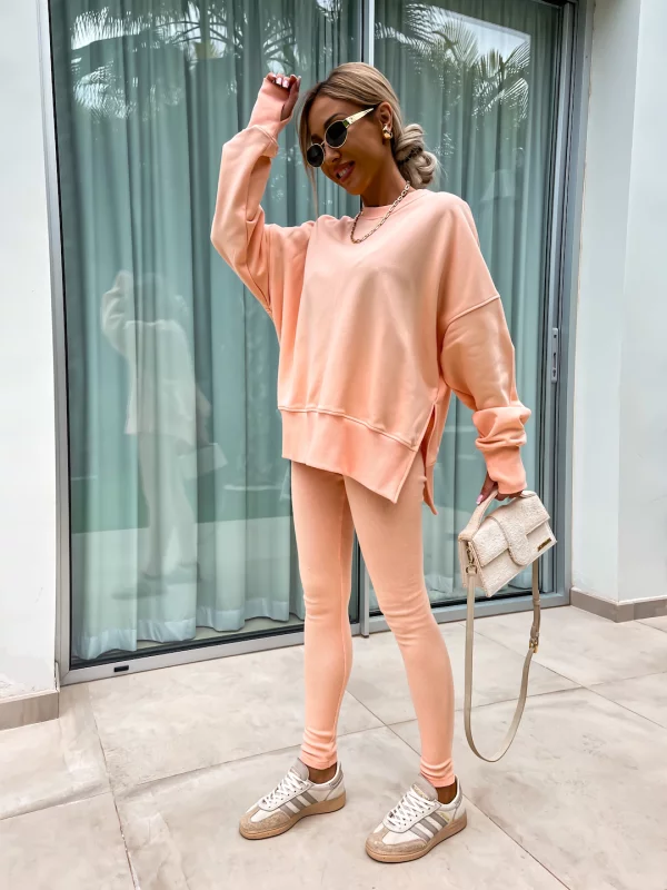 Levoire | Ensemble 2 Pièces Confortable Et Décontracté Orange